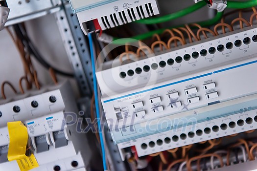 new automated system of electric power supply and distribution. Electric boxes with high-voltage equipment. The scheme for supplying electric power through the main and reserve channels new automated system of electric power supply and distribution. Electric boxes with high-voltage equipment. The scheme for supplying electric power through the main and reserve channels