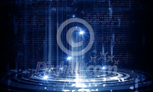 Business abstract image with high tech graphs and binary code Business abstract image with high tech graphs and binary code