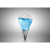 Energy and ecology concept with light bulb with water inside