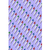 Vertical medicinal pattern from plastic disposable syrenges with red, blue and green liquid on a pastel lavender background. Flat lay.