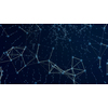 Blockchain technology futuristic abstract background with blockchain network. Global world network and communication technology for internet business on a dark background.