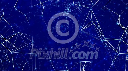 Abstract futuristic background with blockchain technology and network. Global world network and communication technology for internet business on a dark blue background. Abstract futuristic background with blockchain technology and network. Global world network and communication technology for internet business on a dark blue background.