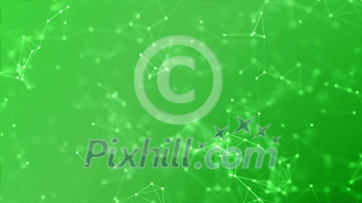 Global world network and communication technology for internet business on a green background. Blockchain network connection structure, data digital background.