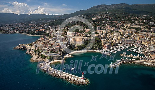 Bastia, Corsica - aerial view