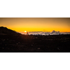 Colorful scenic landscape of moon rise in Tenerife national park of Teide. El Teide with moon rising by its side.