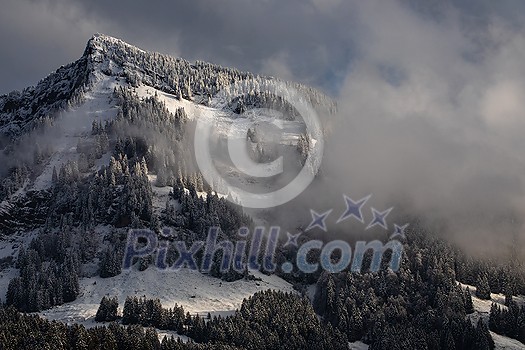 Awesome winter landscape with spruces covered in snow. Frosty day, exotic wintry scene. Magic Carpathian mountains, Ukraine, Europe. Winter nature wallpapers. Splendid christmas scene. Awesome winter landscape with spruces covered in snow. Frosty day, exotic wintry scene. Magic Carpathian mountains, Ukraine, Europe. Winter nature wallpapers. Splendid christmas scene.