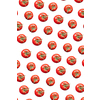 Vertical creative pattern from freshly picked natural organic tomatoes against a white background. Vegetarian concept.