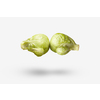 Spot boxing match between two frash natural organic cabbages as boxing gloves flying above white background with soft shadows, copy space. Vegan healthy food concept.
