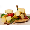 Organic  Cheese healthy gourment food  produced on local farm assortment  on wooden background