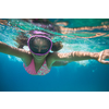 LIttle girl swimming underwater in the sea, enjoying summer fully
