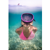 LIttle girl swimming underwater in the sea, enjoying summer fully