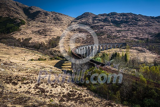 The Glenfinnan railway viaduct in the Western Highlands of Scotland The Glenfinnan railway viaduct in the Western Highlands of Scotland