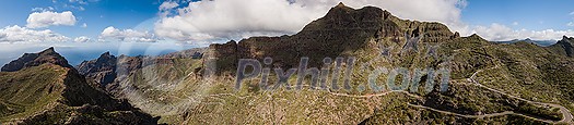 Masca valley, Tenerife, Spain - High Repolution Panoramic Image Masca valley, Tenerife, Spain - High Repolution Panoramic Image