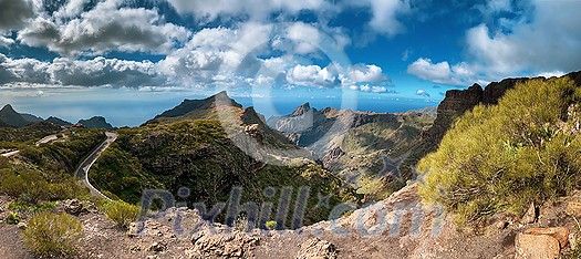 Masca valley, Tenerife, Spain - High Repolution Panoramic Image Masca valley, Tenerife, Spain - High Repolution Panoramic Image