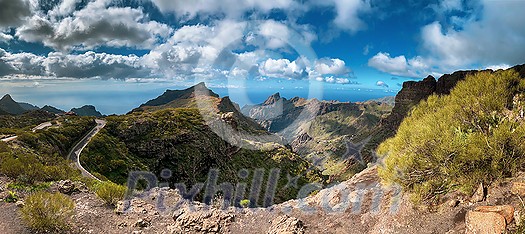 Masca valley, Tenerife, Spain - High  Repolution Panoramic Image