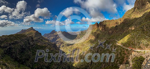 Masca valley, Tenerife, Spain - High Repolution Panoramic Image Masca valley, Tenerife, Spain - High Repolution Panoramic Image