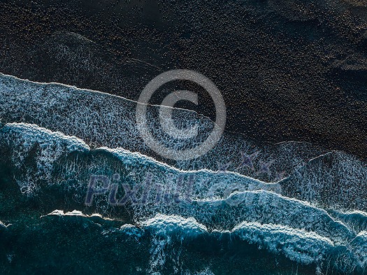 Aerial view of crashing waves on rocks landscape nature view and Beautiful tropical sea with Sea coast view in summer season Aerial view of crashing waves on rocks landscape nature view and Beautiful tropical sea with Sea coast view in summer season