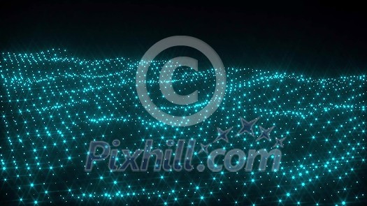 Moving surface of lighting dots of blockchain network and wireframe polygonal structures on a dark black background. Internet connection and technology graphic design. 4K UHD video 3840, 2160p. Moving surface of lighting dots of blockchain network and wireframe polygonal structures on a dark black background. Internet connection and technology graphic design. 4K UHD video 3840, 2160p.