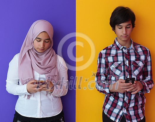arab teenagers group using smart phones for social media networking and sharing of informations for online education arab teenagers group using smart phones for social media networking and sharing of informations for online education