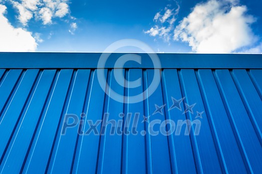 Blue metallic wall - modern background for design, blue grunge background Blue metallic wall - modern background for design, blue grunge background