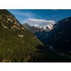 Panorama of Lauterbrunnen valley in the Bernese Alps, Switzerland.