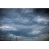 High-voltage power lines. electricity distribution station . high voltage electric transmission tower in landscape