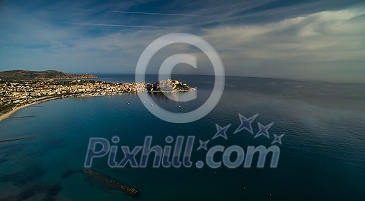 Aerial view of Calvi, Corsica, France Aerial view of Calvi, Corsica, France