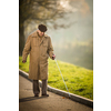 Blind man crossing a street