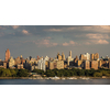 New York City NYC Manhattan Downtown Skyline, viewed from Jersey City, New Jersey, USA.