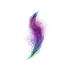 Decorative curved powder or dust wave as a colorful splash or explosion on a white background with copy space.