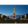 eiffet tower in paris at night tourist and travel icon and attraction