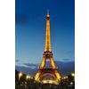 eiffet tower in paris at night tourist and travel icon and attraction