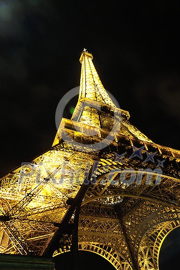 eiffet tower in paris at night tourist and travel icon and attraction eiffet tower in paris at night tourist and travel icon and attraction