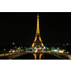 eiffet tower in paris at night tourist and travel icon and attraction