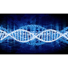 Digital blue image of DNA molecule and technology concepts