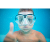 Cute little boy in a swimming pool