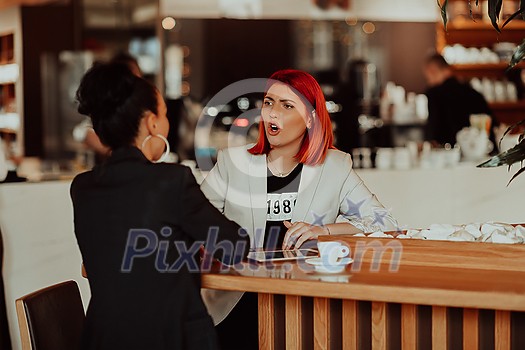 modern man and woman use modern devices, laptop, tablet and smartphone and arrange new projects for the job modern man and woman use modern devices, laptop, tablet and smartphone and arrange new projects for the job