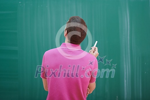 the student thinks about how to do the task on the school board the student thinks about how to do the task on the school board