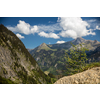 Kandersteg - amazing vacation destination in the Swiss Alps, Switzerland. Couple on a lovely via ferrata