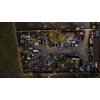 Metal recycling industry. Drone aerial view of scrap yard