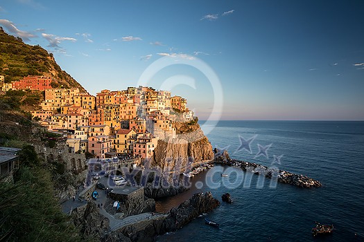 Manarola Village, Cinque Terre Coast of Italy. Manarola is a beautiful small town in the province of La Spezia, Liguria, north of Italy.