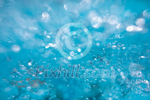 Beautiful water waves - Splashed water wave in clean blue water, clean filtered water ready for drinking Beautiful water waves - Splashed water wave in clean blue water, clean filtered water ready for drinking