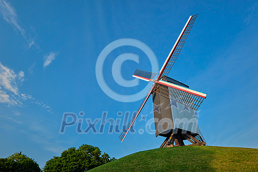 Sint-Janshuismolen Sint-Janshuis Mill windmill in Bruges, Belgium