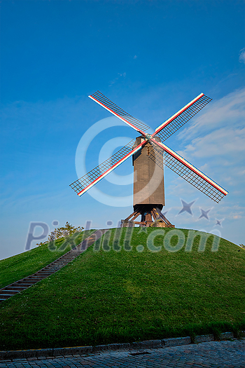 Sint-Janshuismolen Sint-Janshuis Mill windmill in Bruges, Belgium