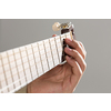 Close up of male hands playing acoustic guitar