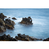 Crashing waves on rocks landscape nature view and Beautiful tropical sea with Sea coast view in summer season