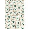 Scrabble letters, close up on white background. Original web template with creative elements.