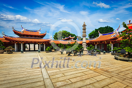 Gates of Lian Shan Shuang Lin Monastery Buddhist temple in Singapore