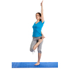 Yoga - young beautiful woman yoga instructor preparing for Half Bound Lotus Standing Forward Bend(Ardha Baddha Padmottanasana) asana exercise isolated on white background