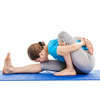 Yoga - young beautiful slender woman yoga instructor doing Forward Bends Sage Twist A pose (Marichyasana A) asana exercise isolated on white background